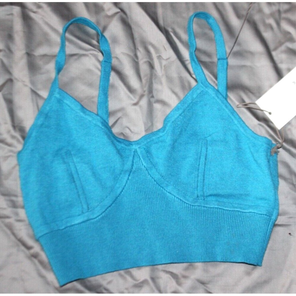 A New Day NWT Sweater blue Tank Bralette Knit Sweater Size M